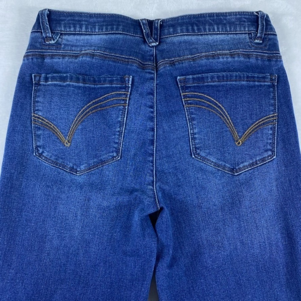Democracy High Rise Cropped Straight Jeans in Medium Blue - Picture 9 of 12